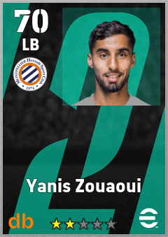 Yanis Zouaoui — LB, OVR 70, MAX 70