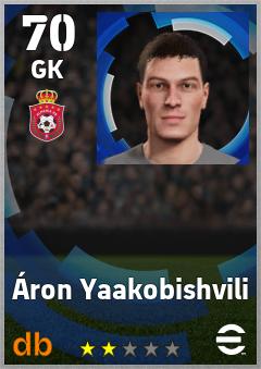 Áron Yaakobishvili — GK, OVR 70, MAX 70