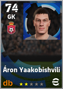 Áron Yaakobishvili — GK, OVR 74, MAX 74