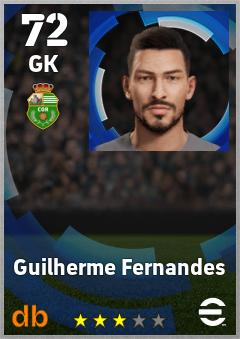 Guilherme Fernandes — GK, OVR 72, MAX 72