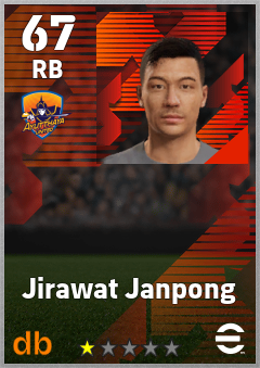 Jirawat Janpong — RB, OVR 67, MAX 67