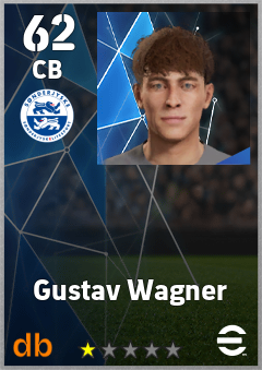 Gustav Wagner — CB, OVR 62, MAX 62