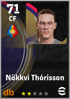 Nökkvi Thórisson — CF, OVR 71, MAX 71