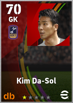 Kim Da-Sol — GK, OVR 70, MAX 70