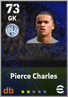 Pierce Charles — GK, OVR 73, MAX 73