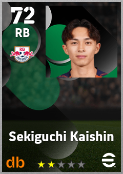 Sekiguchi Kaishin — RB, OVR 72, MAX 72