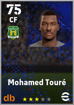 Mohamed Touré — CF, OVR 75, MAX 75