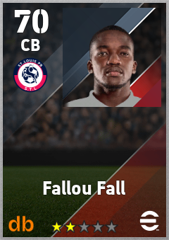 Fallou Fall — CB, OVR 70, MAX 70