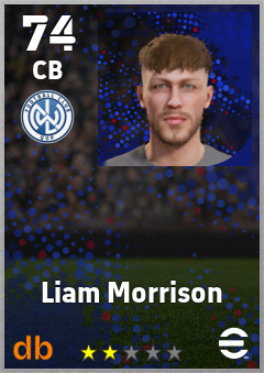 Liam Morrison — CB, OVR 74, MAX 74