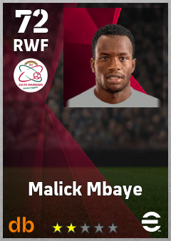 Malick Mbaye — RWF, OVR 72, MAX 72
