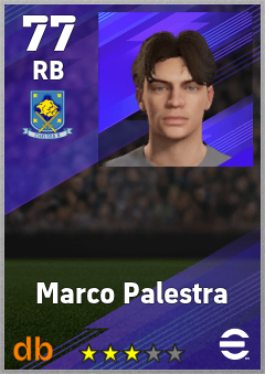 Marco Palestra — RB, OVR 77, MAX 77