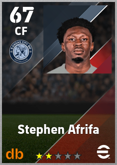 Stephen Afrifa — CF, OVR 67, MAX 67