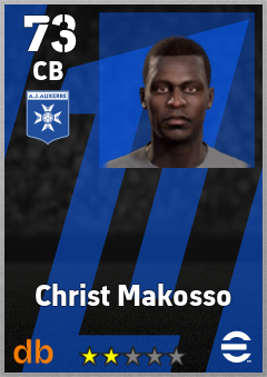 Christ Makosso — CB, OVR 73, MAX 73