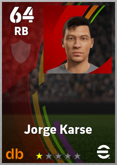 Jorge Karse — RB, OVR 64, MAX 64