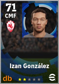 Izan González — CMF, OVR 71, MAX 71