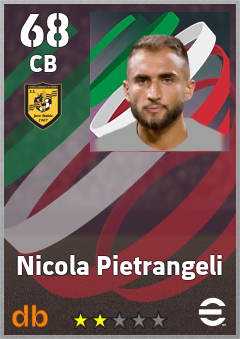 Nicola Pietrangeli — CB, OVR 68, MAX 68