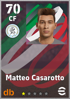 Matteo Casarotto — CF, OVR 70, MAX 70