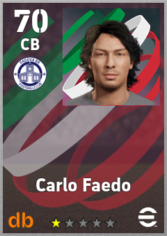 Carlo Faedo — CB, OVR 70, MAX 70