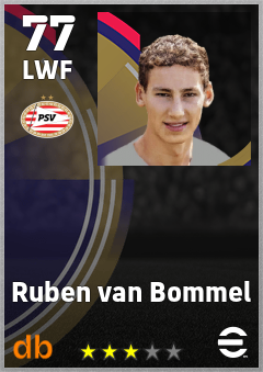 Ruben van Bommel — LWF, OVR 77, MAX 77