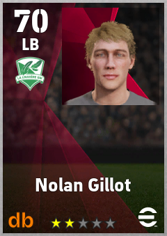 Nolan Gillot — LB, OVR 70, MAX 70