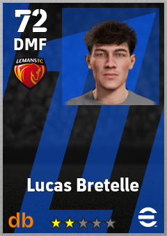 Lucas Bretelle — DMF, OVR 72, MAX 72