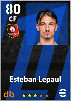 Esteban Lepaul — CF, OVR 80, MAX 80
