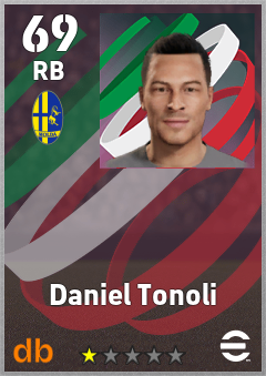 Daniel Tonoli — RB, OVR 69, MAX 69