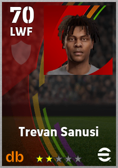 Trevan Sanusi — LWF, OVR 70, MAX 70
