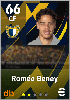 Roméo Beney — CF, OVR 66, MAX 66