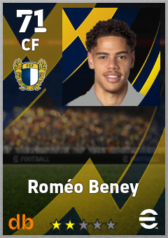 Roméo Beney — CF, OVR 71, MAX 71