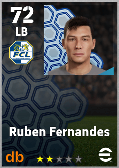 Ruben Fernandes — LB, OVR 72, MAX 72
