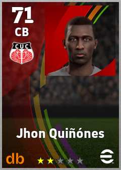 Jhon Quiñónes — CB, OVR 71, MAX 71