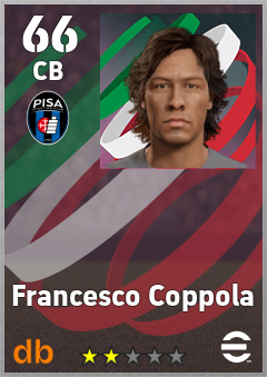Francesco Coppola — CB, OVR 66, MAX 66