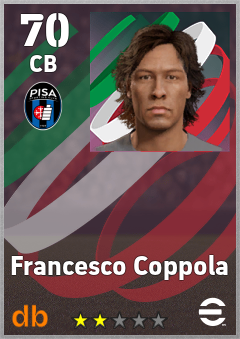 Francesco Coppola — CB, OVR 70, MAX 70