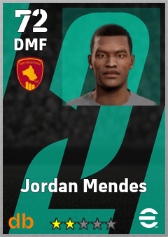 Jordan Mendes — DMF, OVR 72, MAX 72