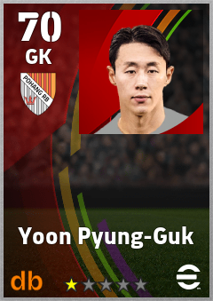 Yoon Pyung-Guk — GK, OVR 70, MAX 70