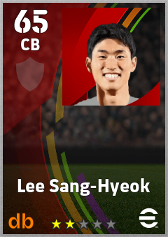 Lee Sang-Hyeok — CB, OVR 65, MAX 65