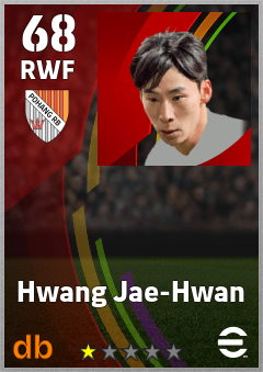 Hwang Jae-Hwan — RWF, OVR 68, MAX 68