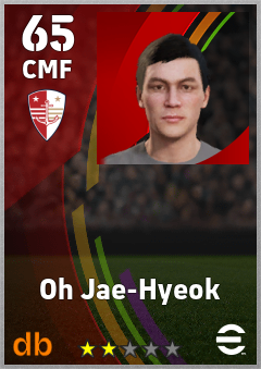 Oh Jae-Hyeok — CMF, OVR 65, MAX 65
