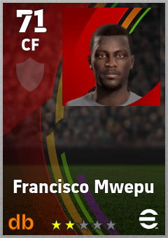 Francisco Mwepu eFootball player card
