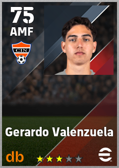 Gerardo Valenzuela — AMF, OVR 75, MAX 75