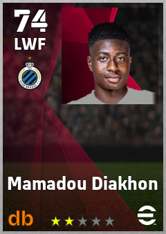Mamadou Diakhon — LWF, OVR 74, MAX 74