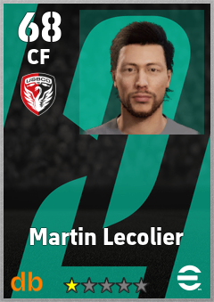 Martin Lecolier — CF, OVR 68, MAX 68