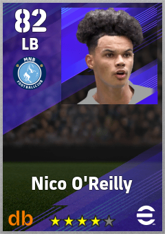 Nico O'Reilly — LB, OVR 82, MAX 82