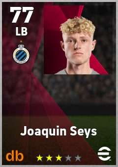 Joaquin Seys — LB, OVR 77, MAX 77