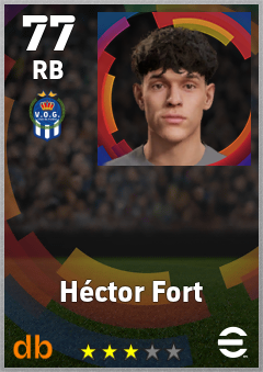 Héctor Fort — RB, OVR 77, MAX 77