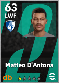 Matteo D'Antona — LWF, OVR 63, MAX 63