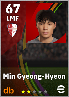 Min Gyeong-Hyeon — LMF, OVR 67, MAX 67