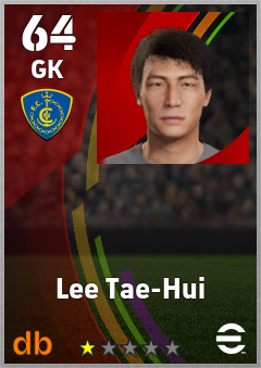 Lee Tae-Hui — GK, OVR 64, MAX 64