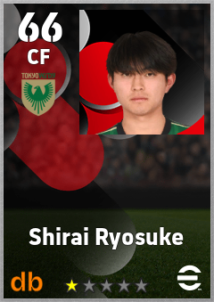 Shirai Ryosuke — CF, OVR 66, MAX 66